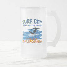 CIUDAD HUNTINGTON BEACH DE LA RESACA TAZAS DE CAFÉ