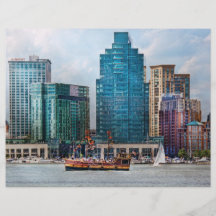 Ciudad - MD de Baltimore - puerto del este Tarjetas Informativas