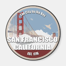 Ciudad por la bahía, San Francisco California Imán Para Frigorifico