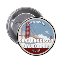 Ciudad por la bahía, San Francisco California Pin