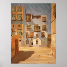 Ciudad vieja 02 de la Arabia Saudita Jedda Poster