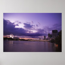 Ciudad y río de Brisbane Posters