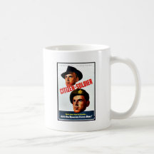 Ciudadano - soldado taza de café