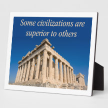 Civilización occidental placas con foto