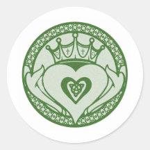 Claddagh Etiquetas Redondas