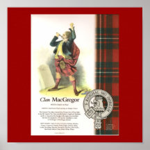 Clan MacGregor de la tela escocesa en lona Impresiones