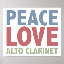 Clarinet del alto del amor de la paz impresiones