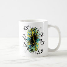 Clarinet del Grunge del remolino Taza De Café