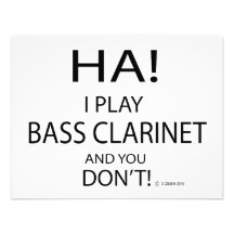 Clarinete bajo de la ha anuncio personalizado