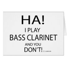 Clarinete bajo de la ha felicitaciones
