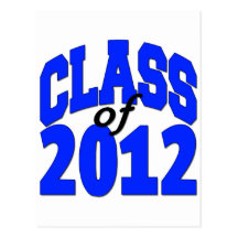 Clas de 2012 (azul) tarjetas postales