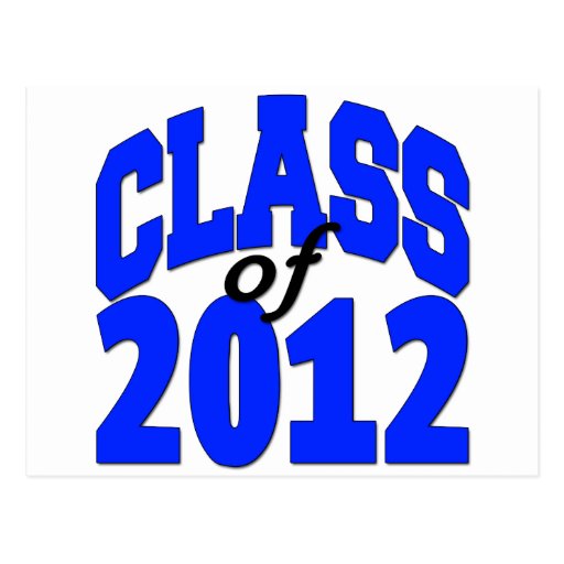 Clas de 2012 (azul) tarjetas postales