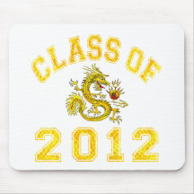 Clase 2012 del dragón - oro alfombrillas de raton