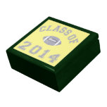 Clase 2014 del fútbol - gris 2 caja de joyas