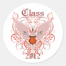 Clase coa alas naranja de las espadas de pegatina 