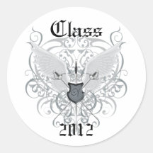 Clase coa alas plata de las espadas de pegatina de