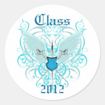 Clase coa alas trullo de las espadas de pegatina d