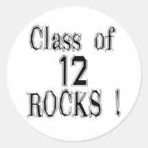 ¡Clase de '12 rocas! Pegatina