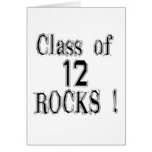 ¡Clase de '12 rocas! Tarjeta de felicitación