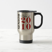 Clase de 2010 negros/de rojo de la taza del acero 