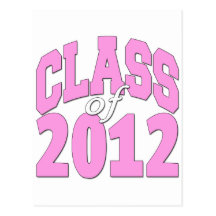 Clase de 2012 (pink2) tarjeta postal
