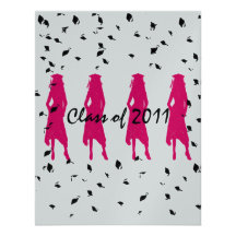 Clase de 2012 siluetas rosadas del graduado con Ta Comunicados
