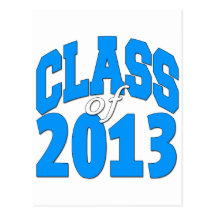 Clase de 2013 (azul 2) tarjeta postal