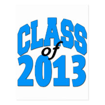 Clase de 2013 (azul) postal