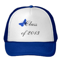 Clase de 2013 - mariposa azul gorros bordados