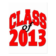 Clase de 2013 (rojo) postales