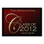 Clase de invitación de la graduación del oro de 20