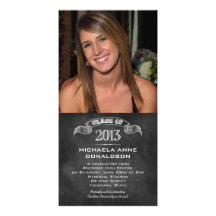 Clase de la graduación 2013 de la pizarra tarjeta fotográfica personalizada