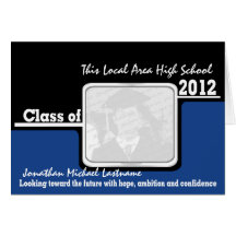 Clase de la graduación del negro 2012 de la foto tarjetas