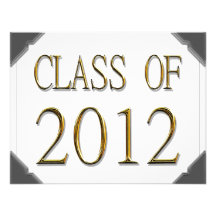 Clase de las invitaciones 2012 de la graduación anuncio