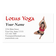 Clase del instructor de la yoga plantillas de tarjeta de negocio