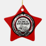 Clase del premio del estudiante del honor de rojo  ornamentos de navidad