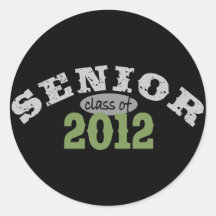 Clase mayor de 2012 etiqueta redonda