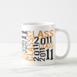 Clase negra y anaranjada de 2011 tazas