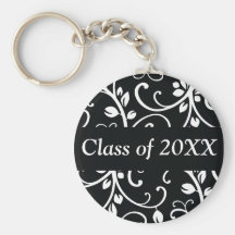 Clase personalizada remolino floral de llavero