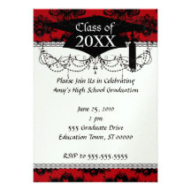 clase romántica roja y negra de la graduación del  anuncios  