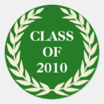 Clase verde de etiqueta del regalo de la graduació