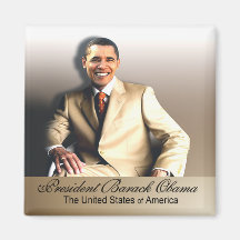 Clásico - presidente Obama Magnet Imán Para Frigorífico