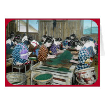 Clasificando el té rodado (circa 1902) tarjeton