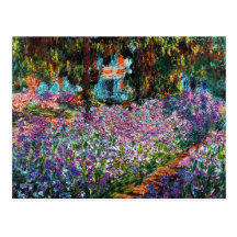 Claude Monet: Iris en el jardín de Monet Tarjeta Postal