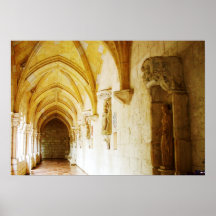 Claustros del monasterio español antiguo, FL Poster