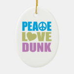 Clavada del amor de la paz ornaments para arbol de navidad