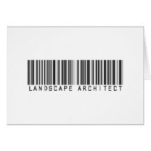 Clave de barras del arquitecto paisajista felicitaciones