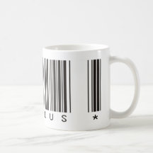 Clave de barras del genio taza de café