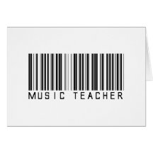 Clave de barras del profesor de música tarjeta