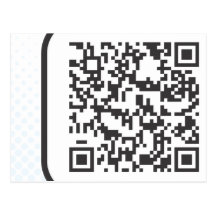 Clave de barras Scannable de QR Tarjeta Postal